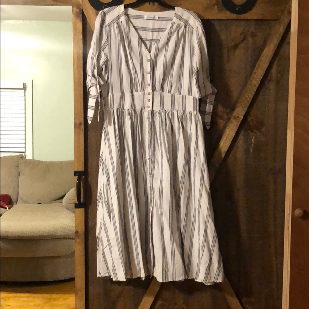White striped dress
